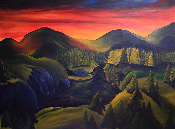 lake country - 30 x 40 inches