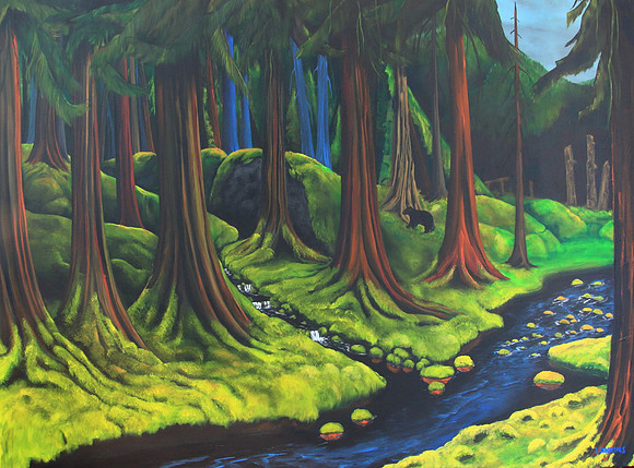 old spirits - 36 x 48 inches