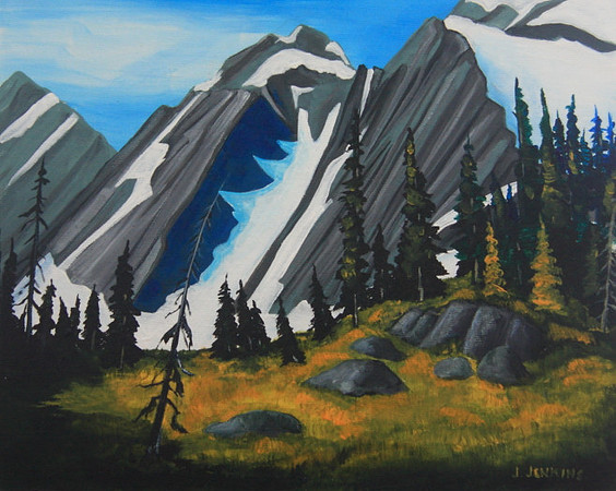 coast mountain meadow  - 8 x 10 inches
