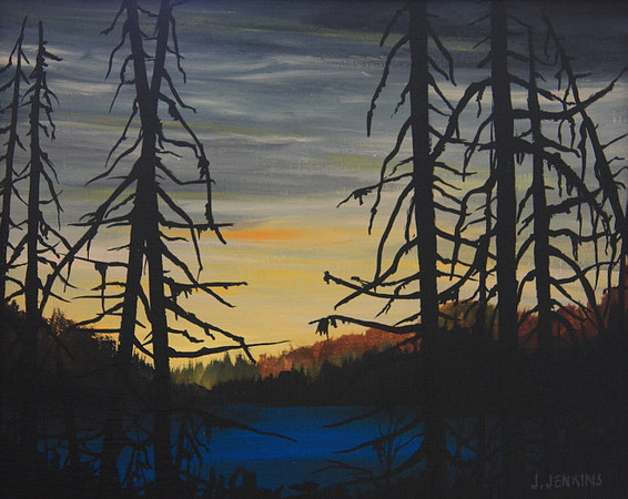 beaver pond  - 8 x 10 inches