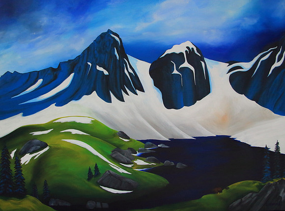moat lake - 30 x 40 inches