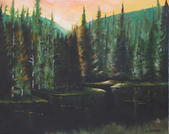 fairy lake side channel  16 x 20 inches