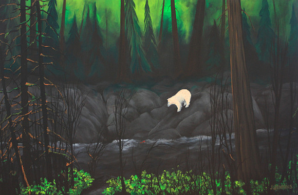 spirit bear - 24x36 inches
