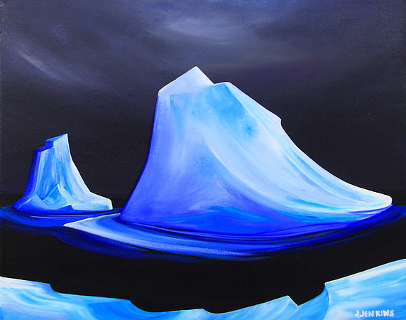 untitled ice berg - 16x20 inches
