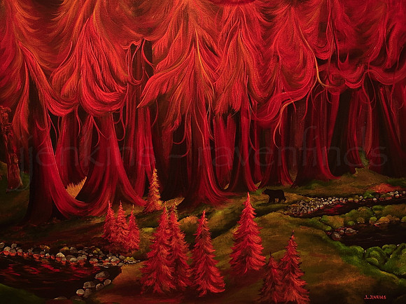 cedar forest - 30 x 40 inches