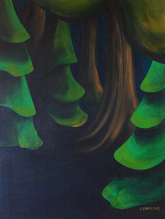 study - deep woods (1) -16 x 20 inches