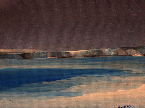 northern land - 8.5 x 11 inches - black frame