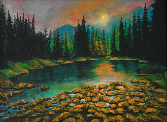 height of the rockies park  - 9x12 inches