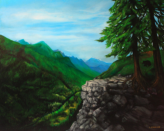 sacketts' far blue mountains  - 16x20 inches