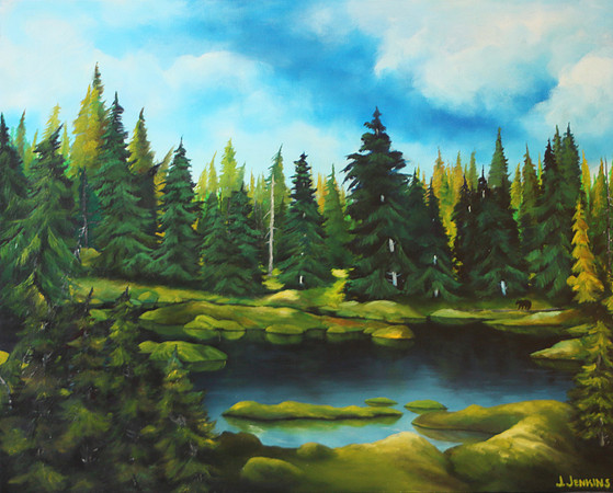 manning park old beaver dam  - 24x30 inches