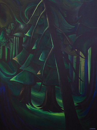 inside the forest  - 36x48 inches