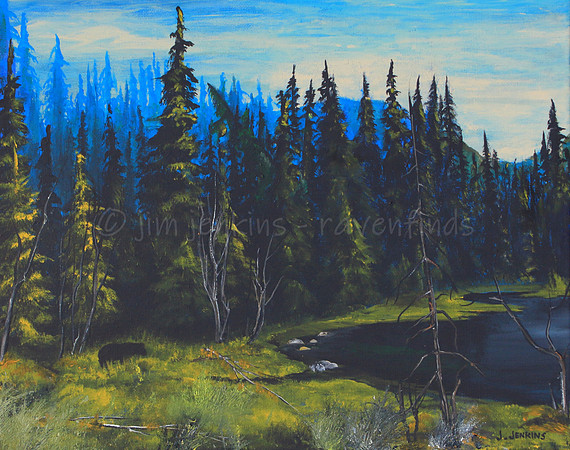 cold lake  - 11x14 inches