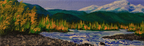tetsa river  - 3x9 inches