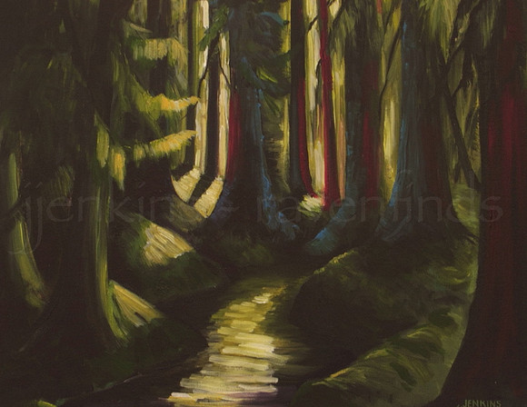 no name creek leading into harris creek - 16x20 inches