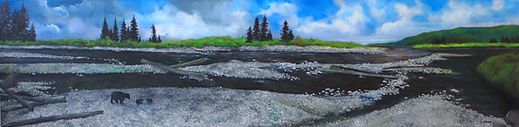 chemainus estuary    18 x 72 inches