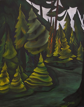 east sooke park abstract  - 16 x 20 inches