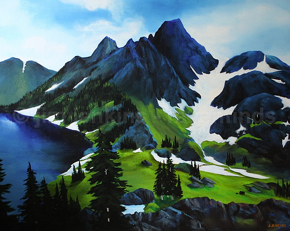 cream Lake - mt. septimus  24x30 inches
