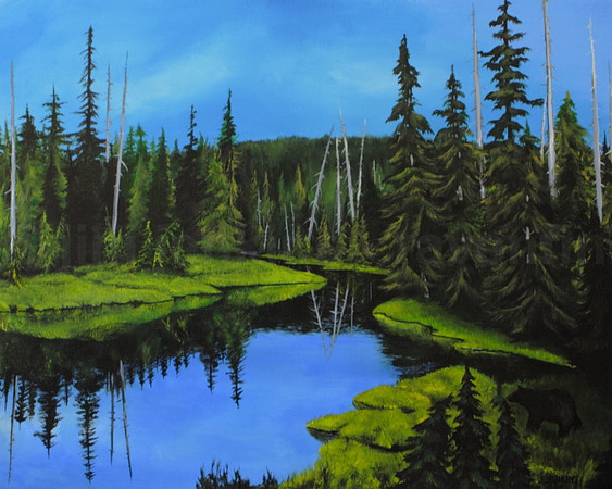 noyse lake - 24 x 30 inches