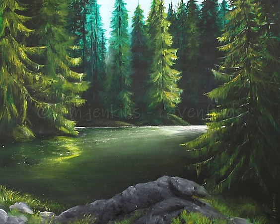 san juan side channel - 16x20 inches