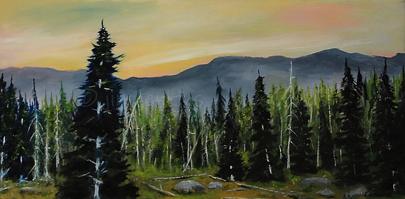 northern forest 10x20 inches - oil