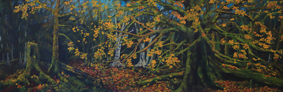 wild flowers reserve at Honeymoon Bay 12x36 inches #320