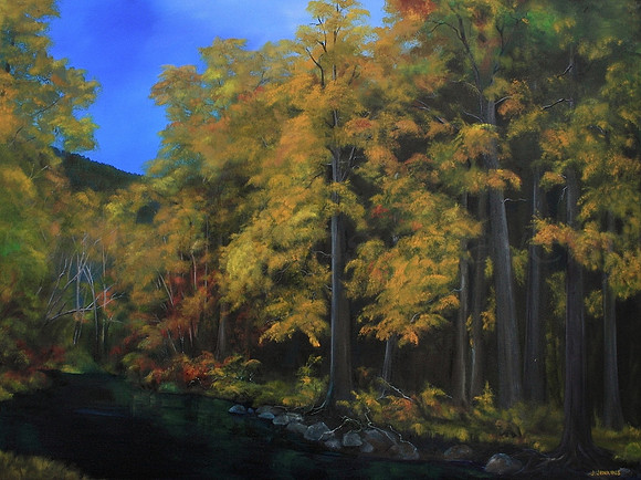 atnarko river - 36 x 48 inches
