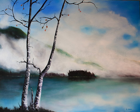 cowichan lake  24x30 inches