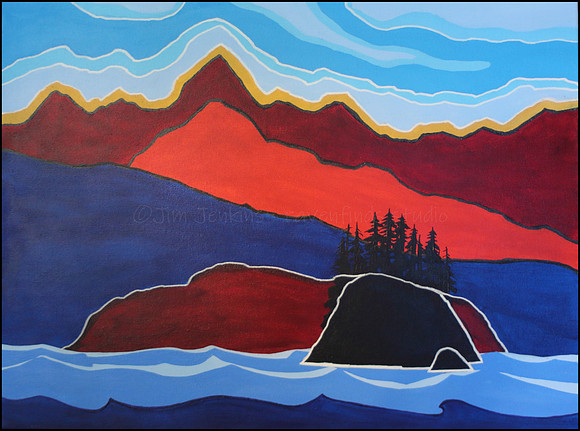 south moresby island 2 - 18x24 inches