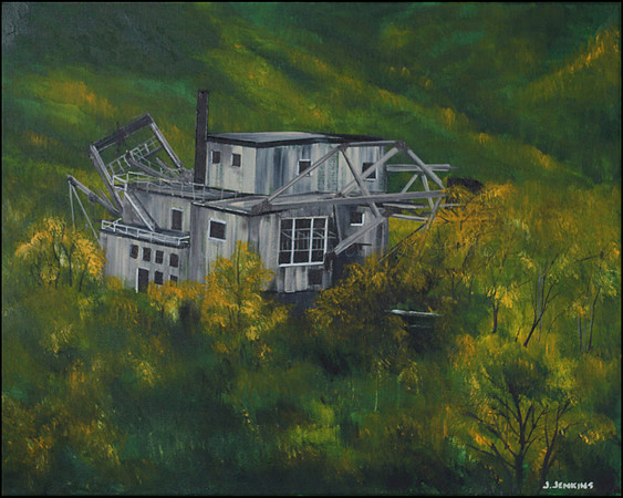 abandoned dredge  16x20 inches
