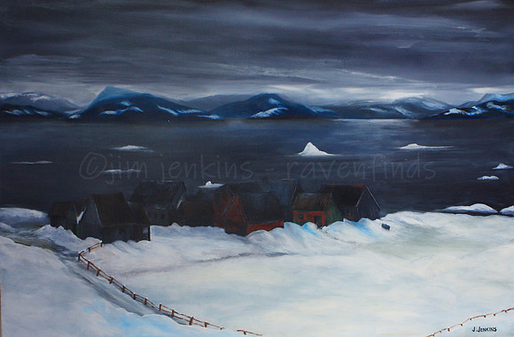 st. lawrence in winter 24x36 inches