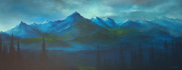 manning park mountains 16x40 inches