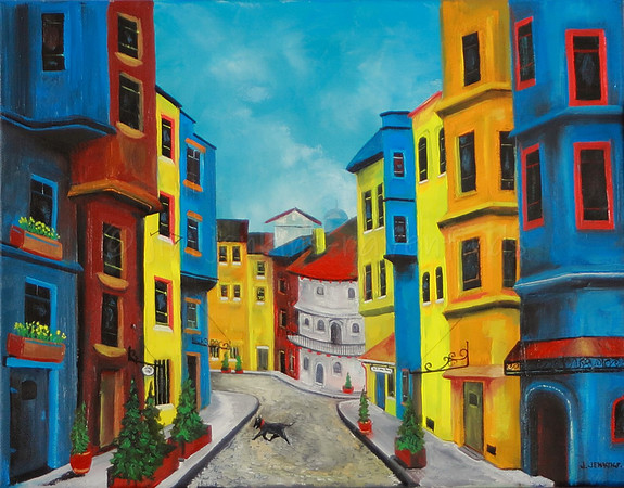 istanbul street 11x14 inches