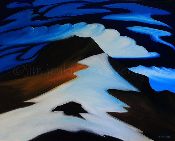 abstract mt. albert edward 16x20 inches