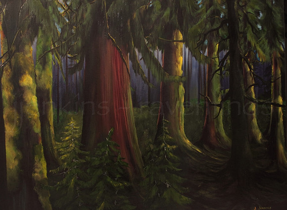 cowichan river trail  - 30 x 40 inches