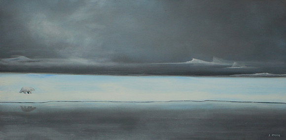 edge of the ice 24 x 48 inches