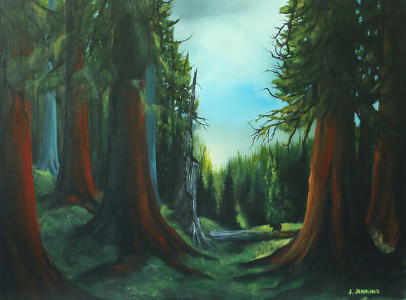 koksilah forest- 30x40x1.5 inches
